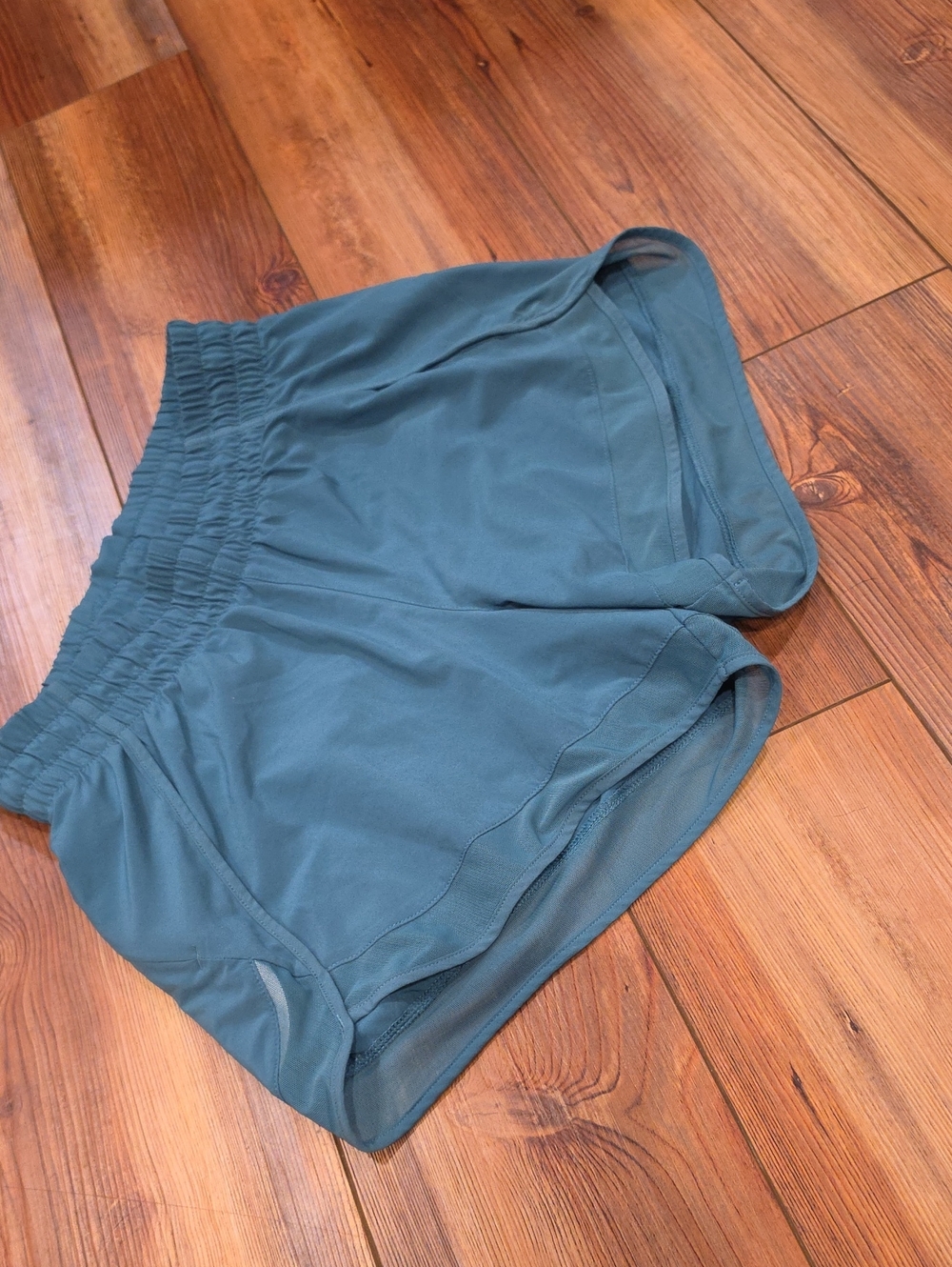 Athleta Teal Athletic Shorts with Elastic Waistband